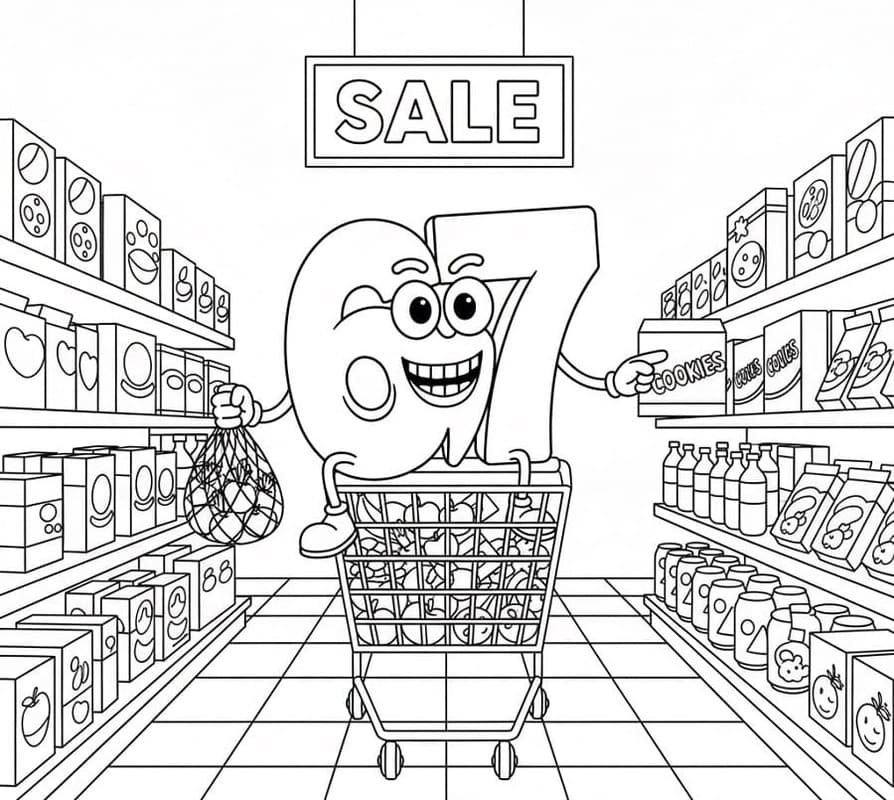 Fise de colorat cu Desenează 67 Brainrot bazic la copii