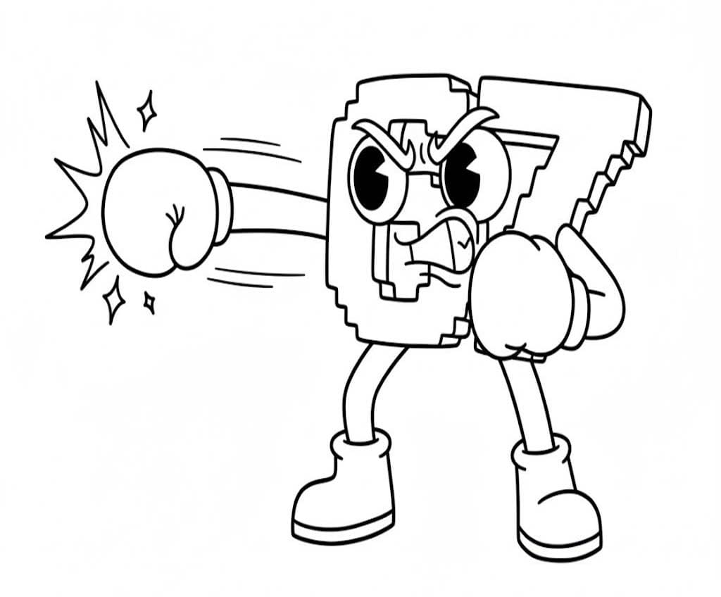 Fise de colorat cu Desenează 67 Brainrot bazic