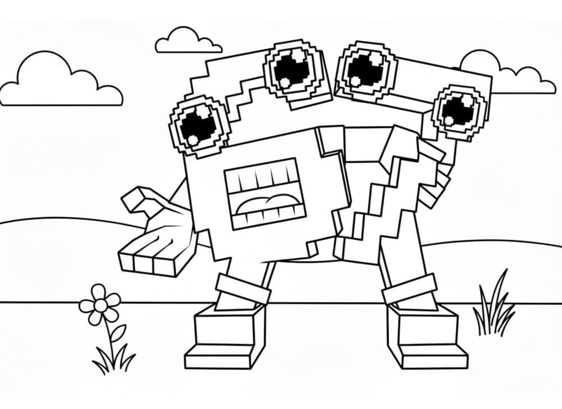 Fise de colorat cu Desenează 67 Brainrot gratuit uşor