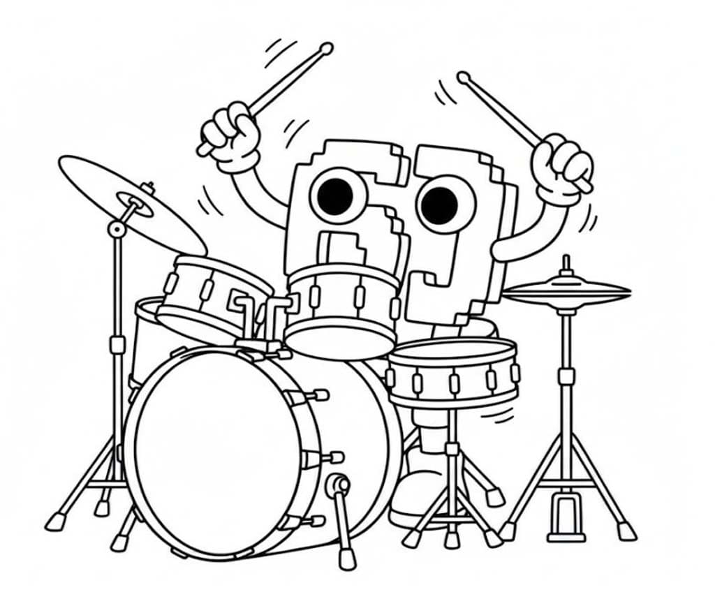 Fise de colorat cu Desenează 67 Brainrot imprimabil pentru copii