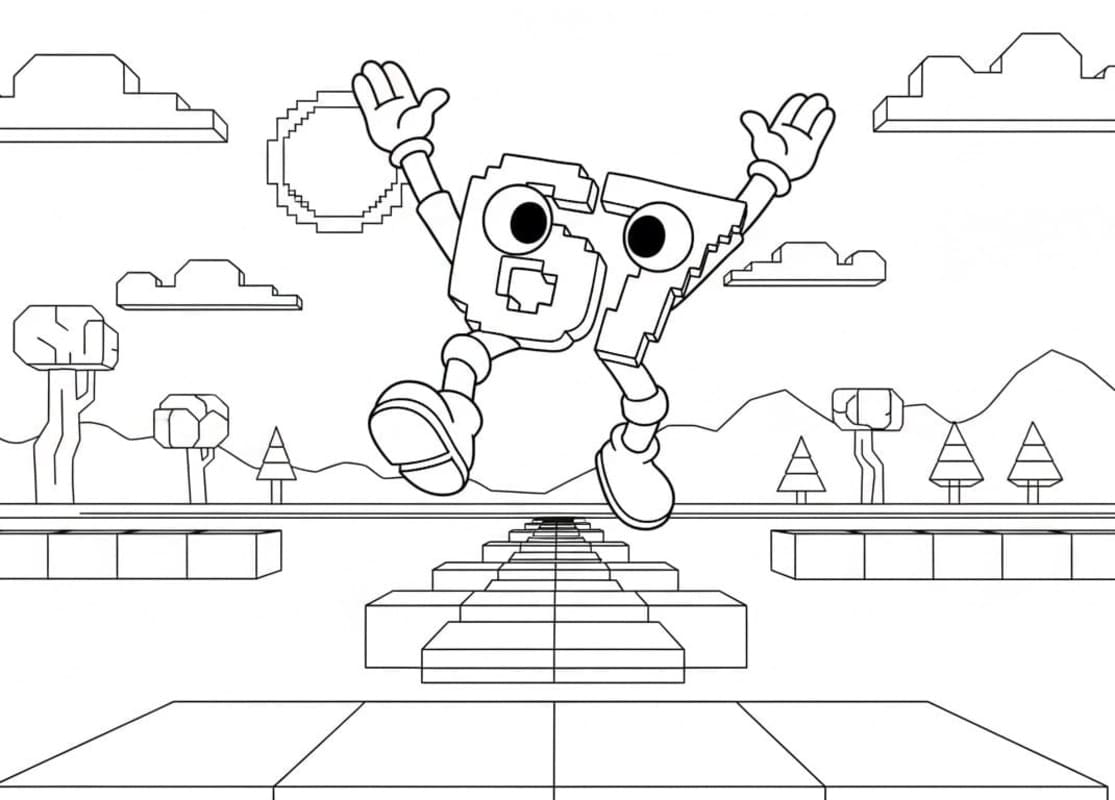 Fise de colorat cu Desenează 67 Brainrot imprimabil uşor