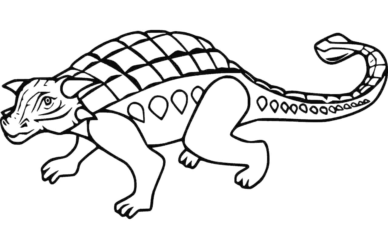 Planse de colorat cu Ankylosaurus