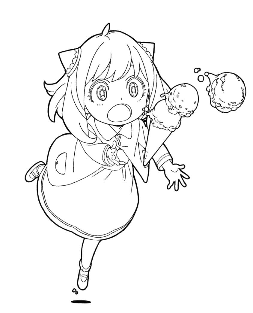 Fise de colorat cu Desenează Anya Forger de Spy x Family