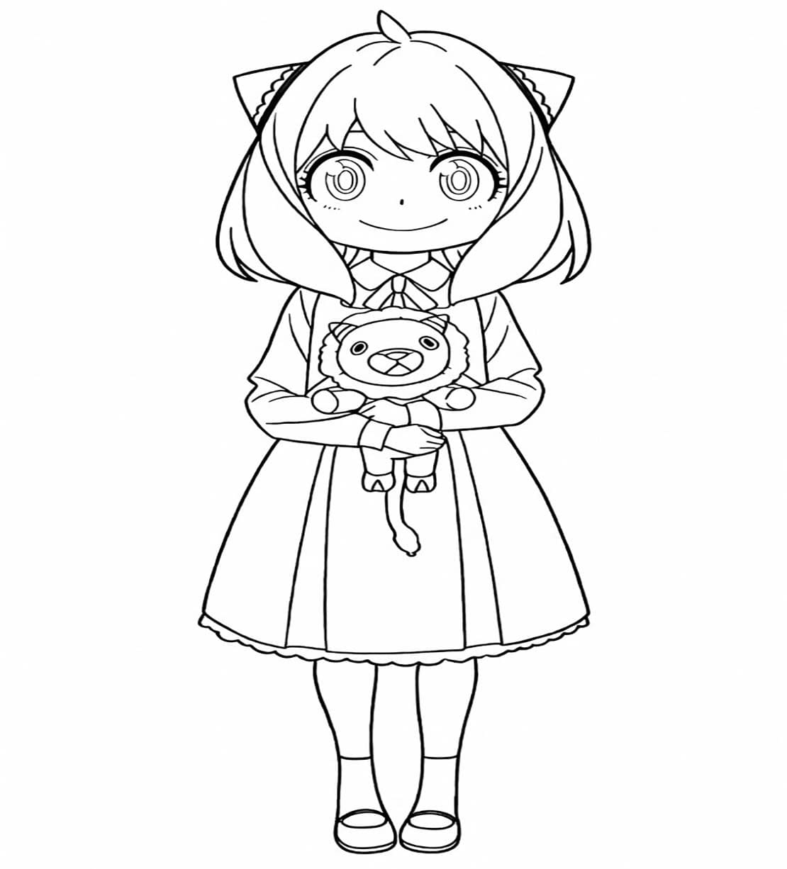 Fise de colorat cu Desenează Anya Forger din Spy x Family