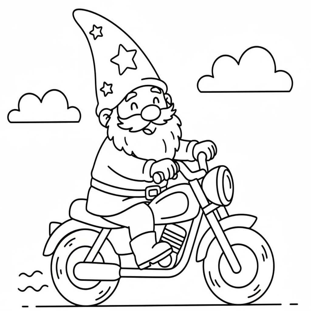 Fise de colorat cu Desenează Gnom pentru copii