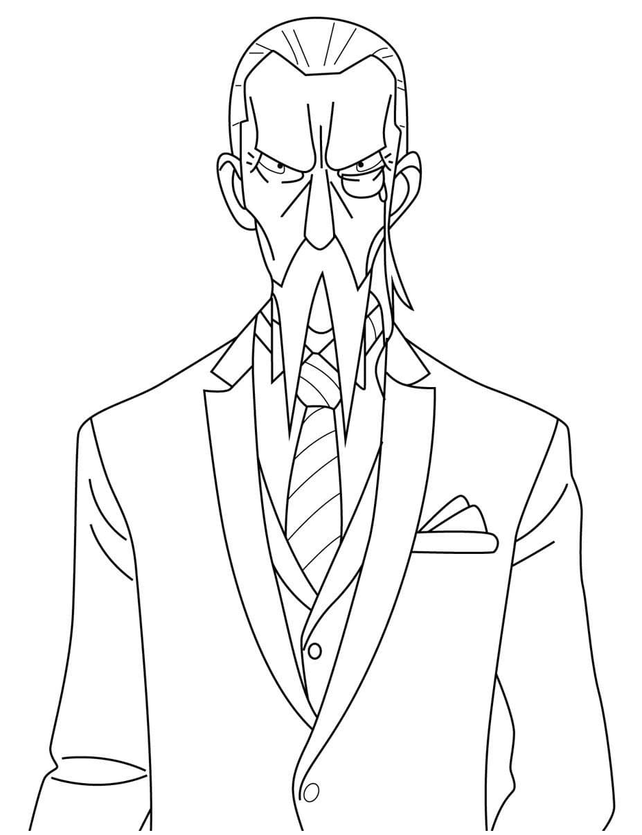 Fise de colorat cu Desenează Henry Henderson Spy x Family