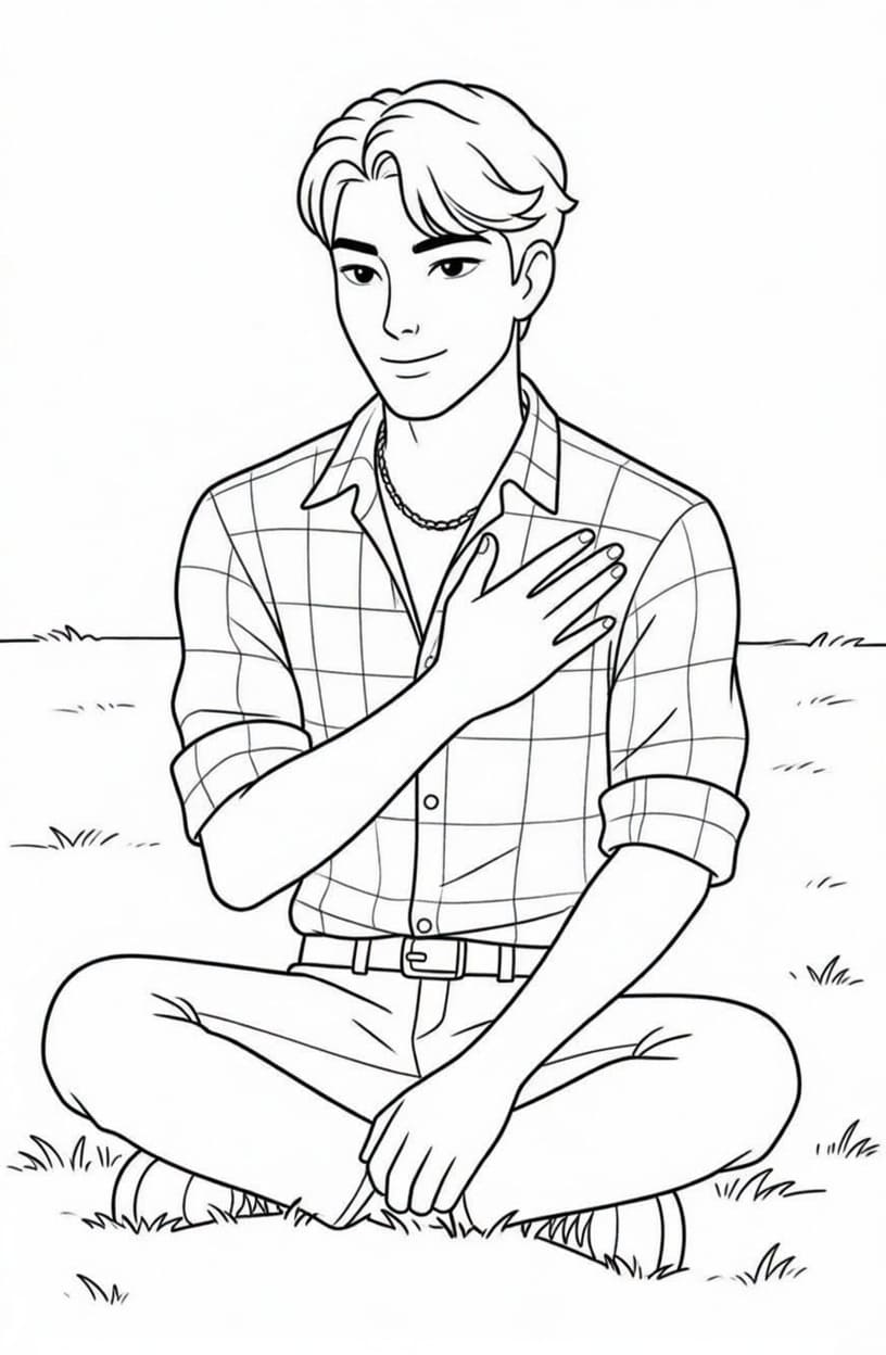 Fise de colorat cu Desenează Jinu bazic la copii