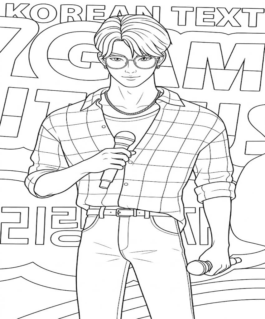 Fise de colorat cu Desenează Jinu bazic