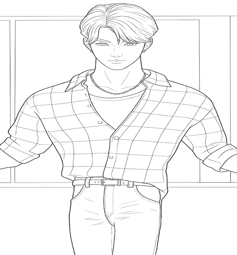 Fise de colorat cu Desenează Jinu gratuit bazic