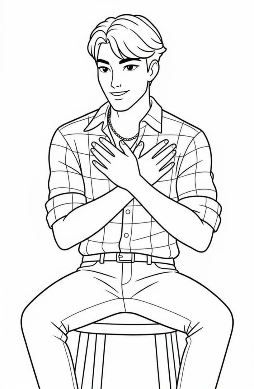 Fise de colorat cu Desenează Jinu gratuit uşor