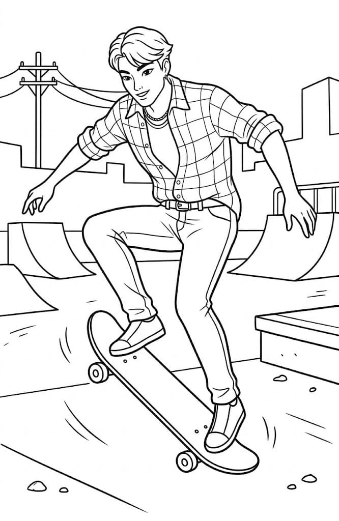 Fise de colorat cu Desenează Jinu imprimabil gratuit bazic