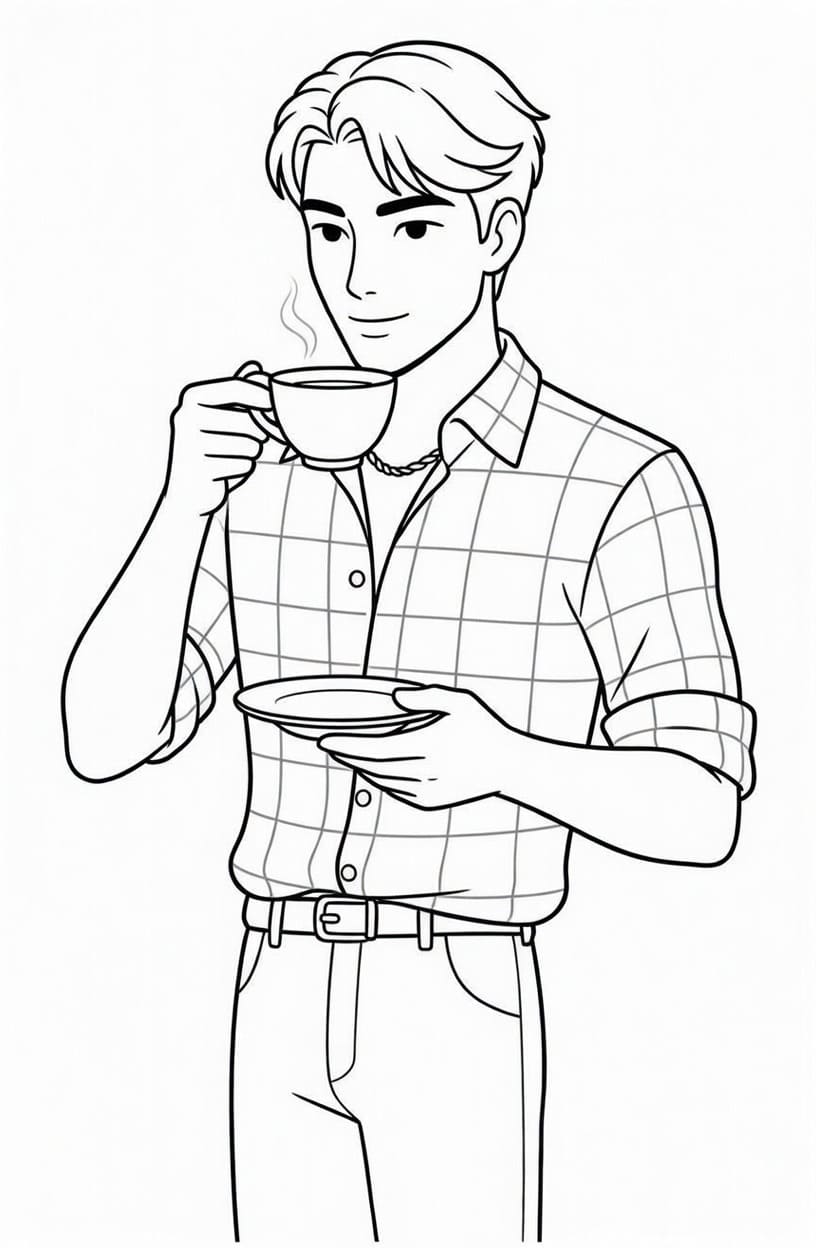 Fise de colorat cu Desenează Jinu imprimabil gratuit simplu