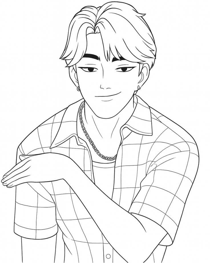 Fise de colorat cu Desenează Jinu imprimabil gratuit uşor