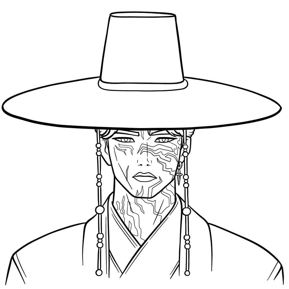 Fise de colorat cu Desenează Jinu la copii