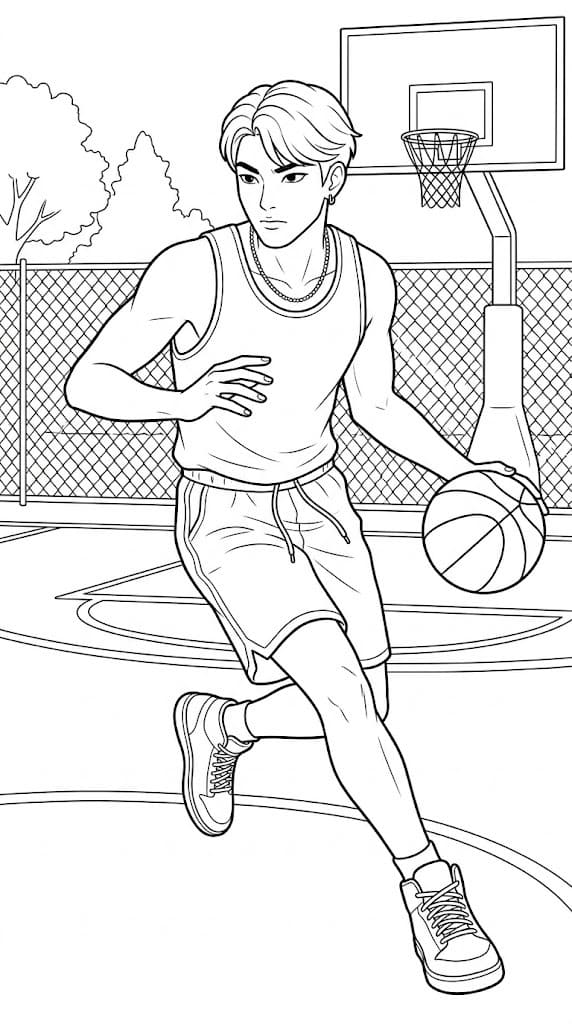 Fise de colorat cu Desenează Jinu