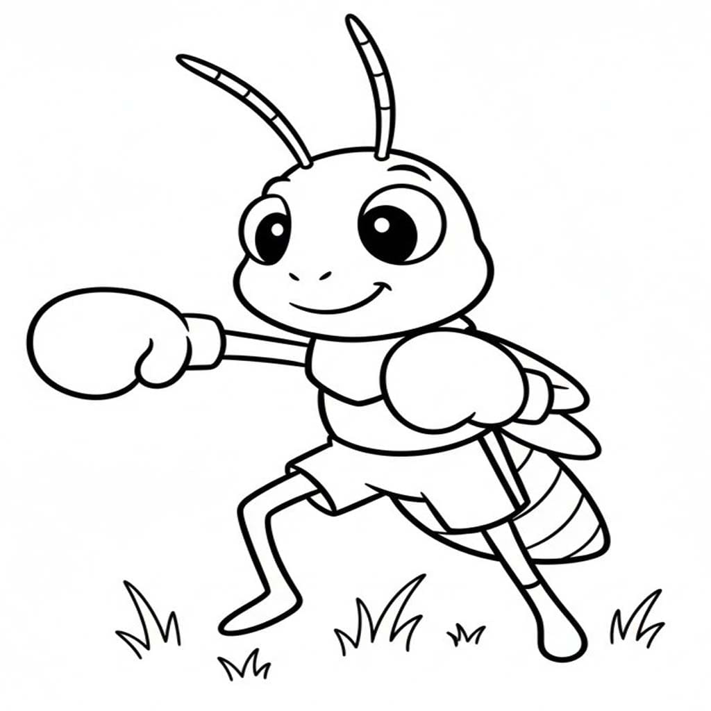 Fise de colorat cu Desenează Lăcustă gratuit