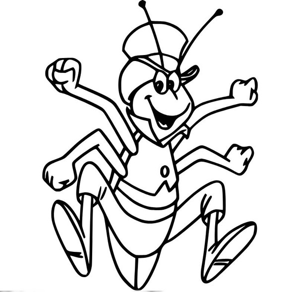 Fise de colorat cu Desenează Lăcustă imprimabil gratuit bazic