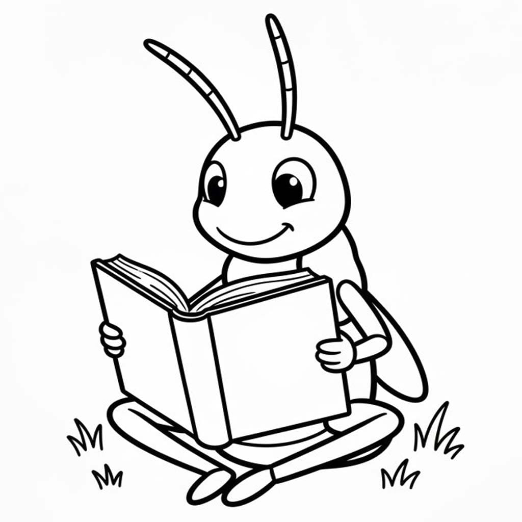 Fise de colorat cu Desenează Lăcustă imprimabil gratuit