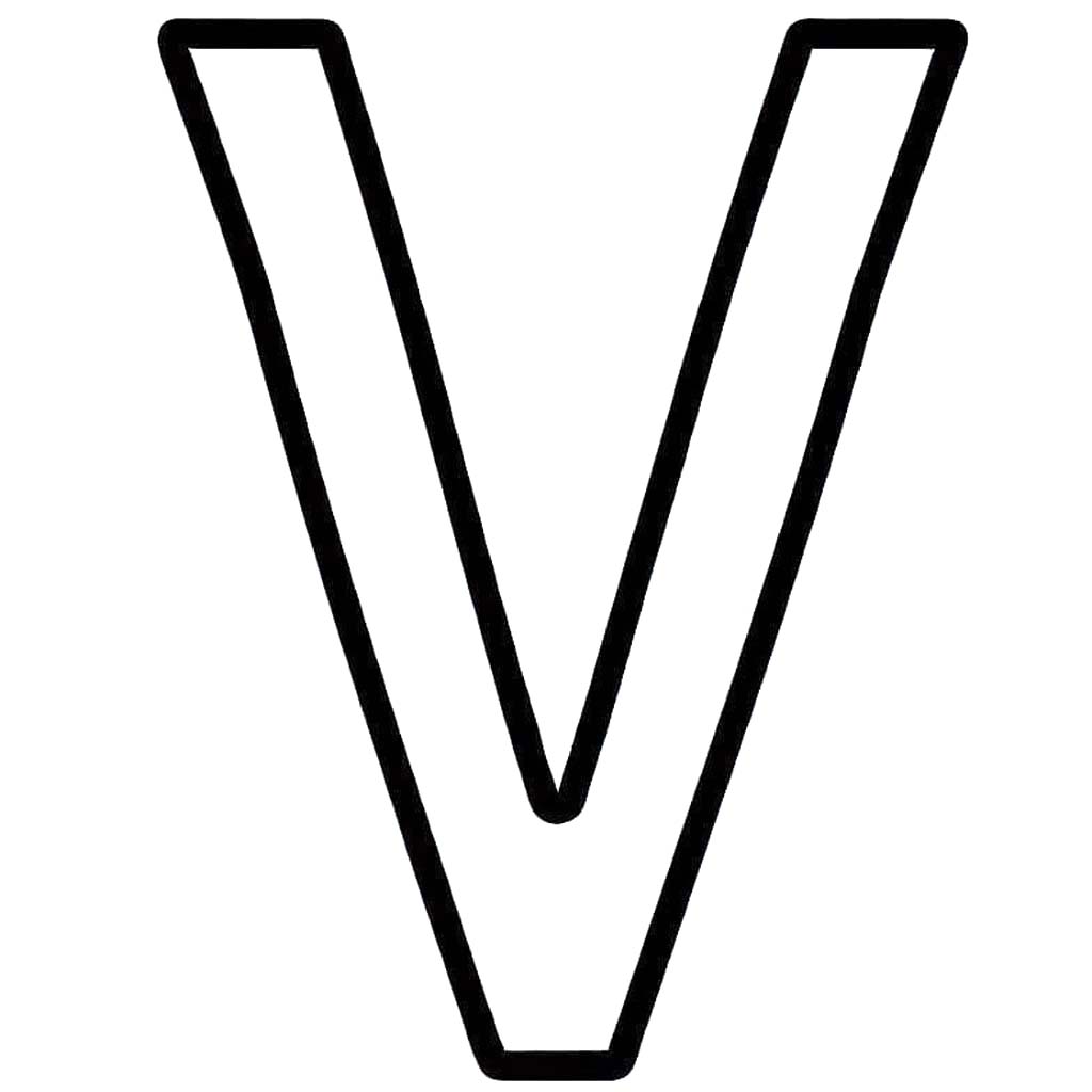 Fise de colorat cu Desenează Litera V imprimabil pentru copii