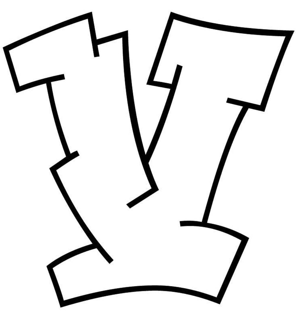 Fise de colorat cu Desenează Litera V imprimabil