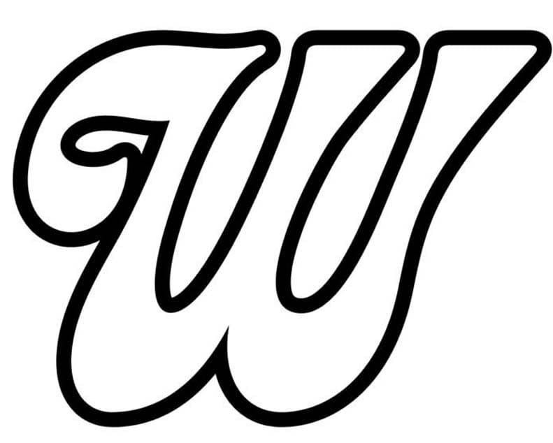 Fise de colorat cu Desenează Litera W imprimabil