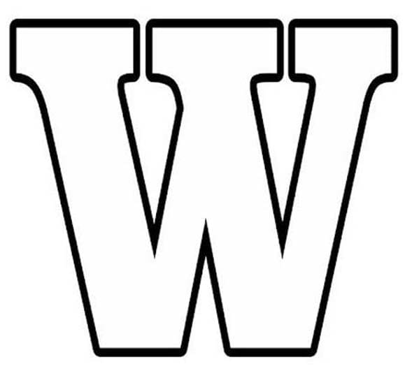 Planse de colorat cu Litera W