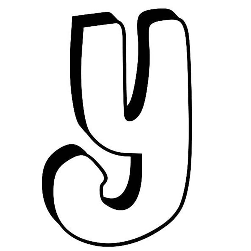 Fise de colorat cu Desenează Litera Y bazic