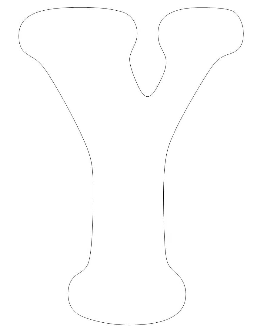 Fise de colorat cu Desenează Litera Y gratuit