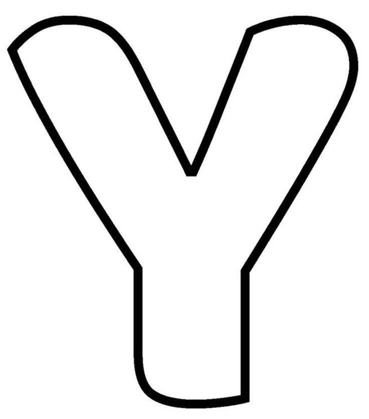 Fise de colorat cu Desenează Litera Y imprimabil
