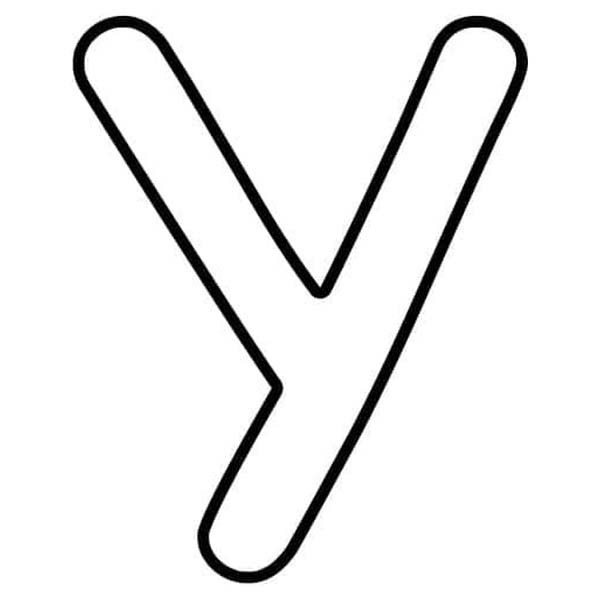 Fise de colorat cu Desenează Litera Y pentru copii