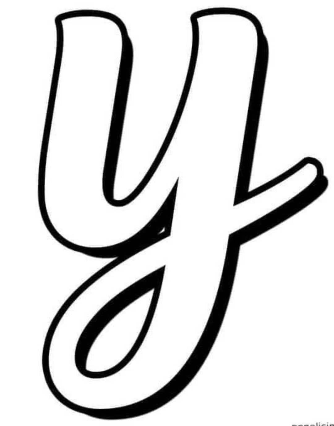 Fise de colorat cu Desenează Litera Y uşor
