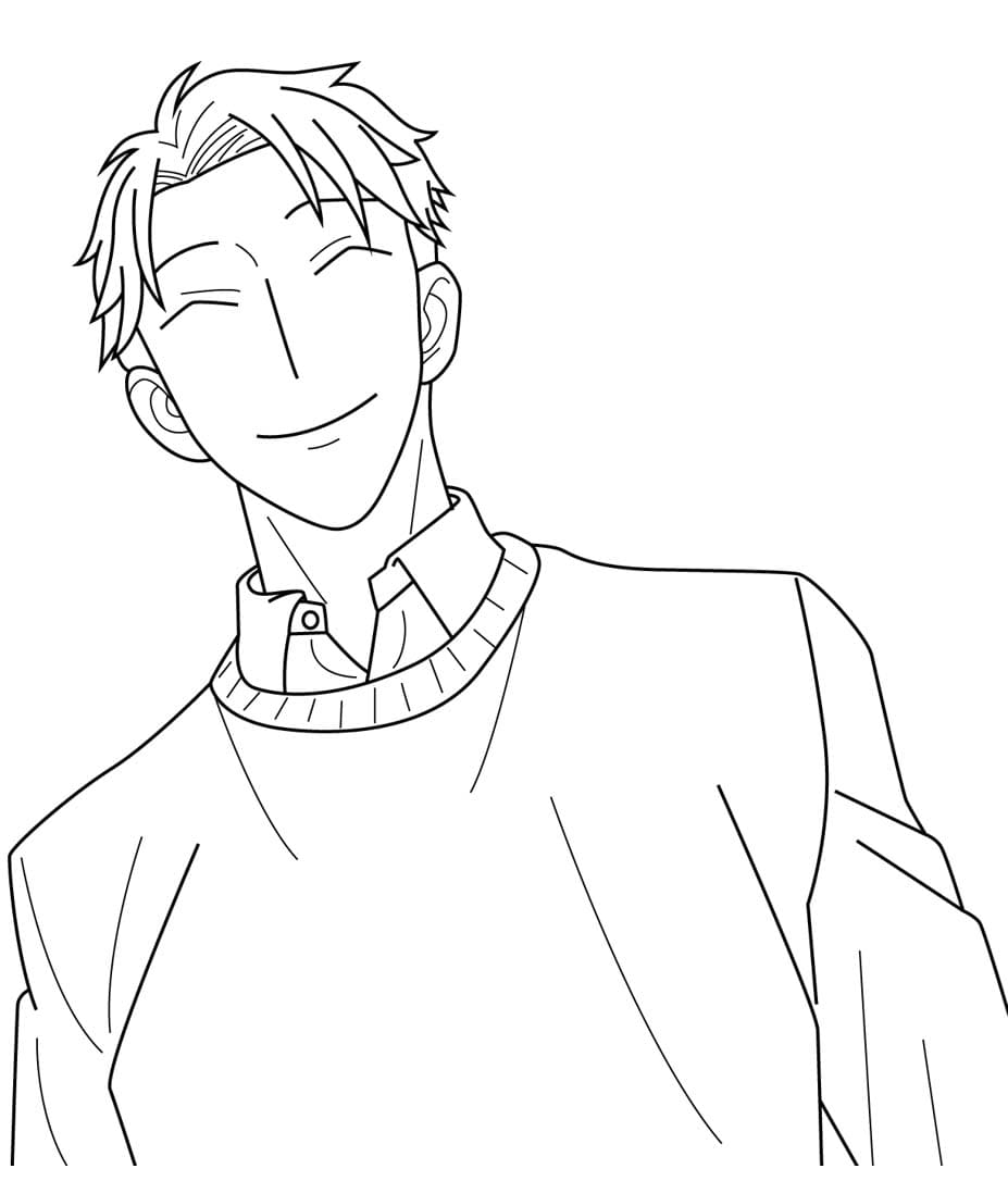 Fise de colorat cu Desenează Loid Forger de Spy x Family