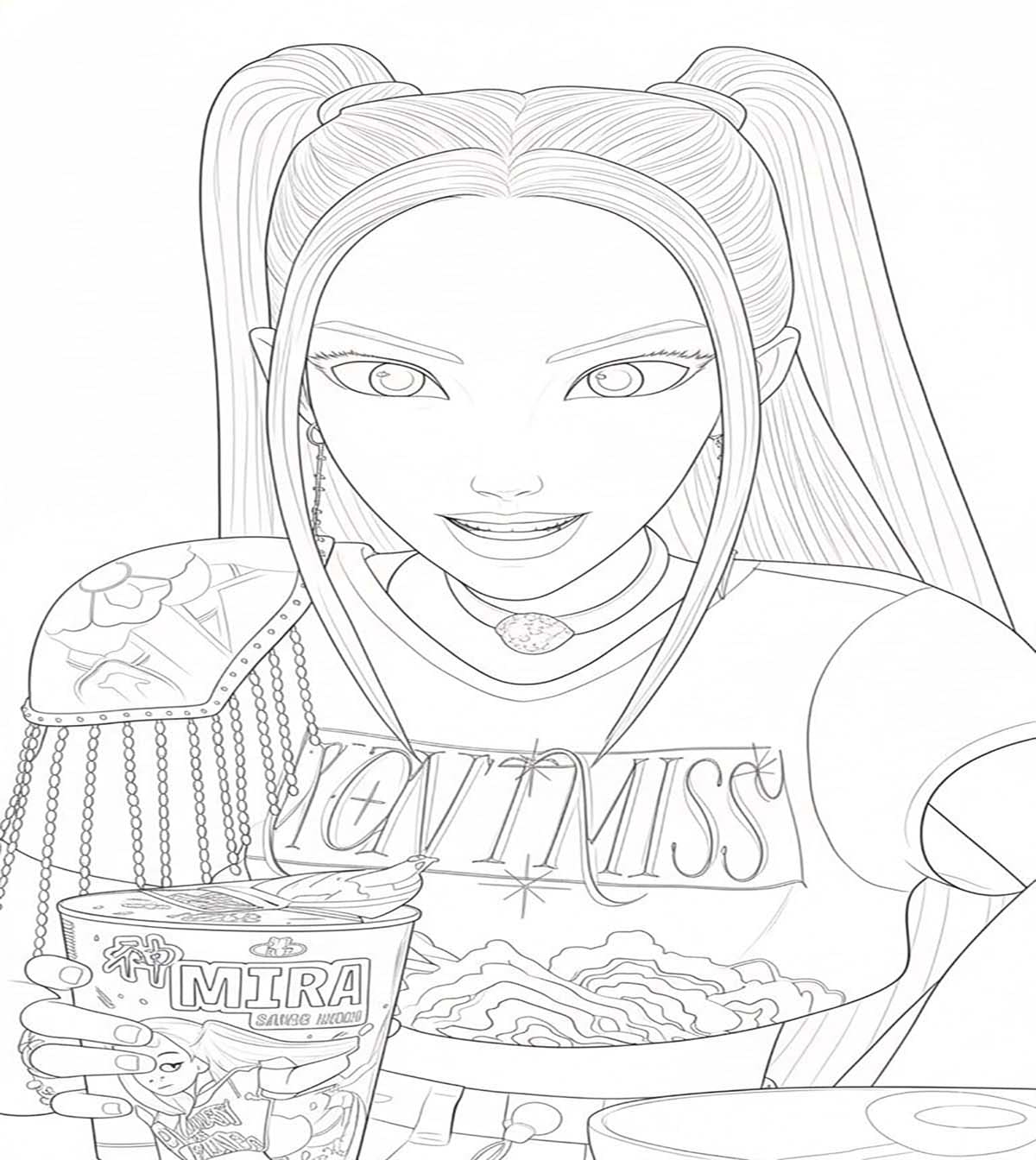 Fise de colorat cu Desenează Mira gratuit bazic