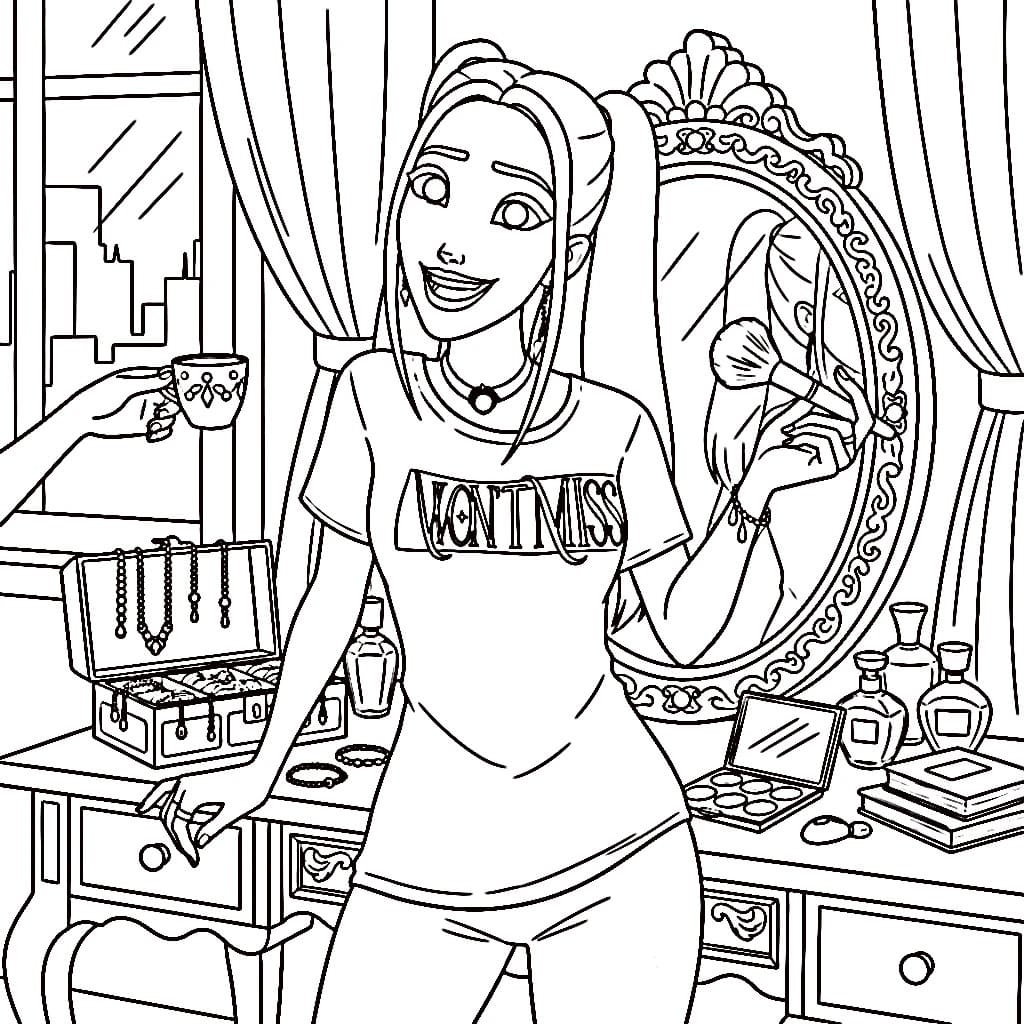 Fise de colorat cu Desenează Mira imprimabil gratuit bazic