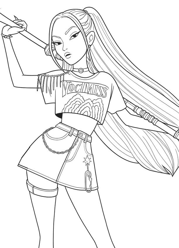 Fise de colorat cu Desenează Mira imprimabil gratuit uşor