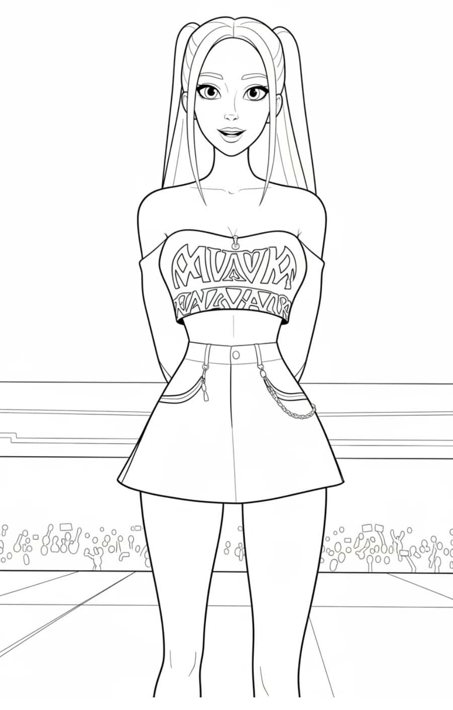 Fise de colorat cu Desenează Mira simplu