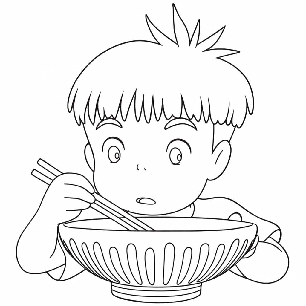 Fise de colorat cu Desenează Ponyo gratuit uşor