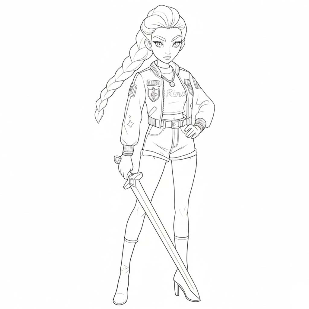 Fise de colorat cu Desenează Rumi imprimabil gratuit uşor