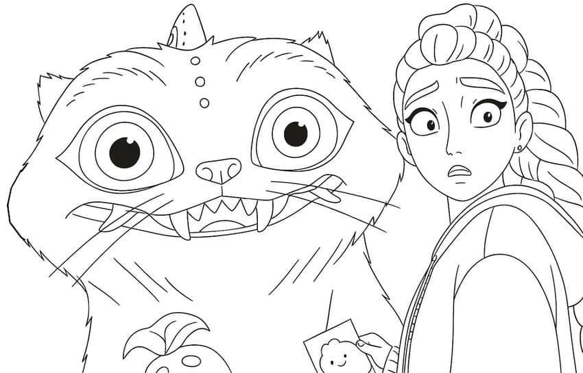 Fise de colorat cu Desenează Rumi imprimabil pentru copii