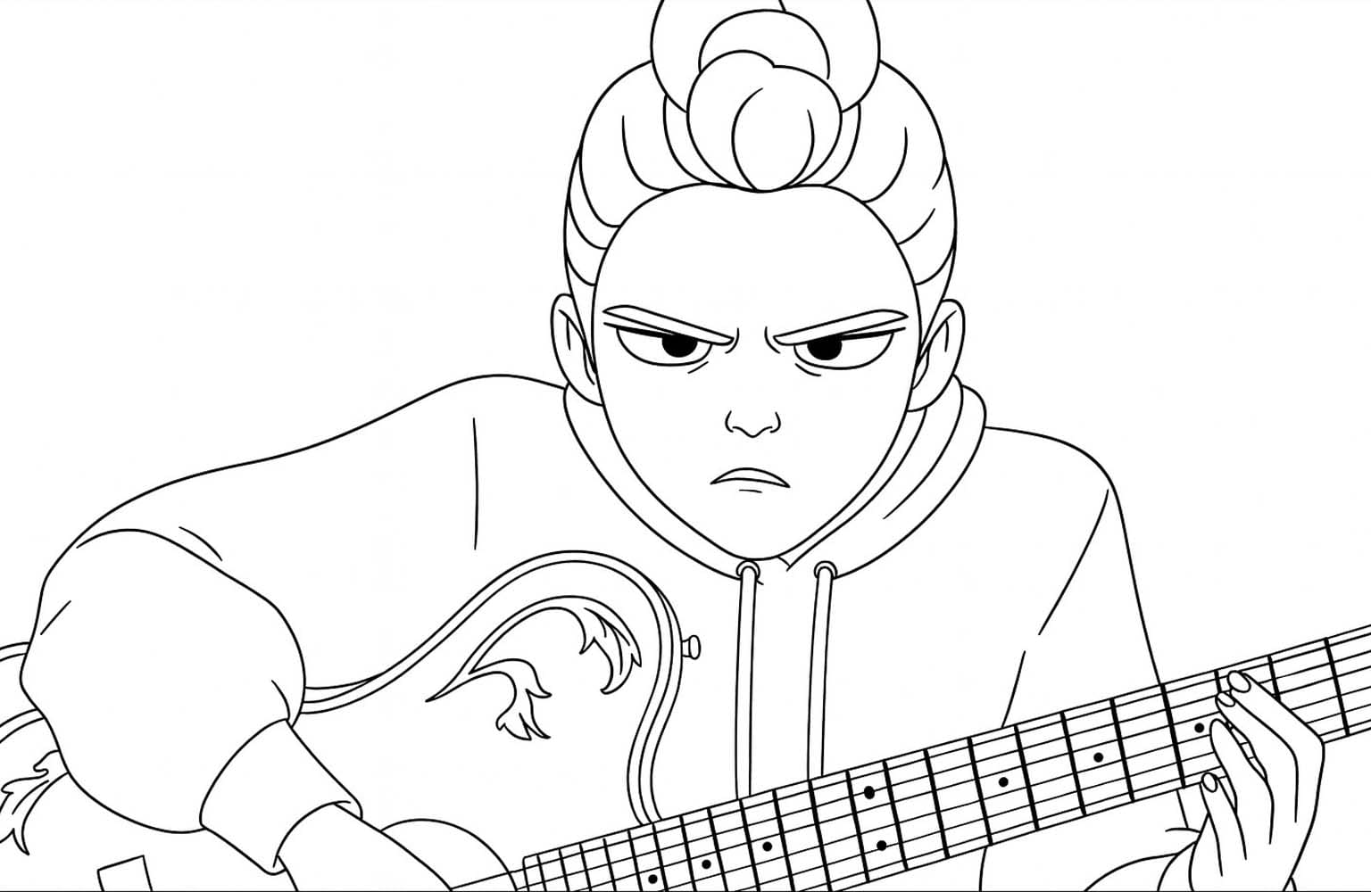 Fise de colorat cu Desenează Rumi simplu la copii