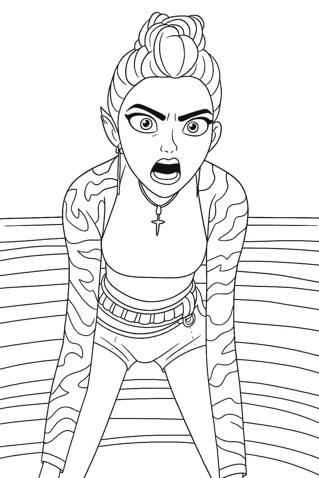 Fise de colorat cu Desenează Rumi simplu