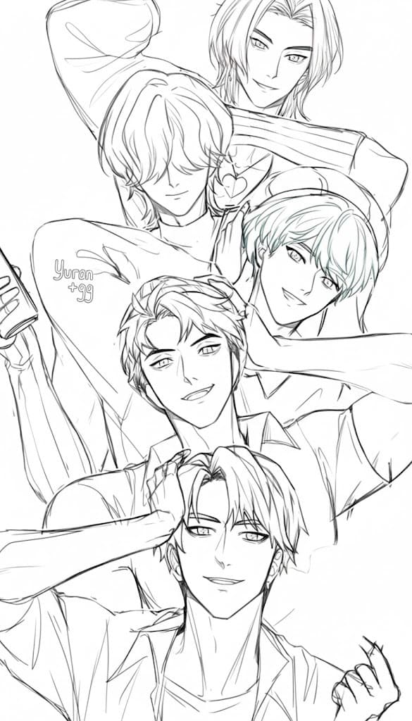 Fise de colorat cu Desenează Saja Boy gratuit pentru copii