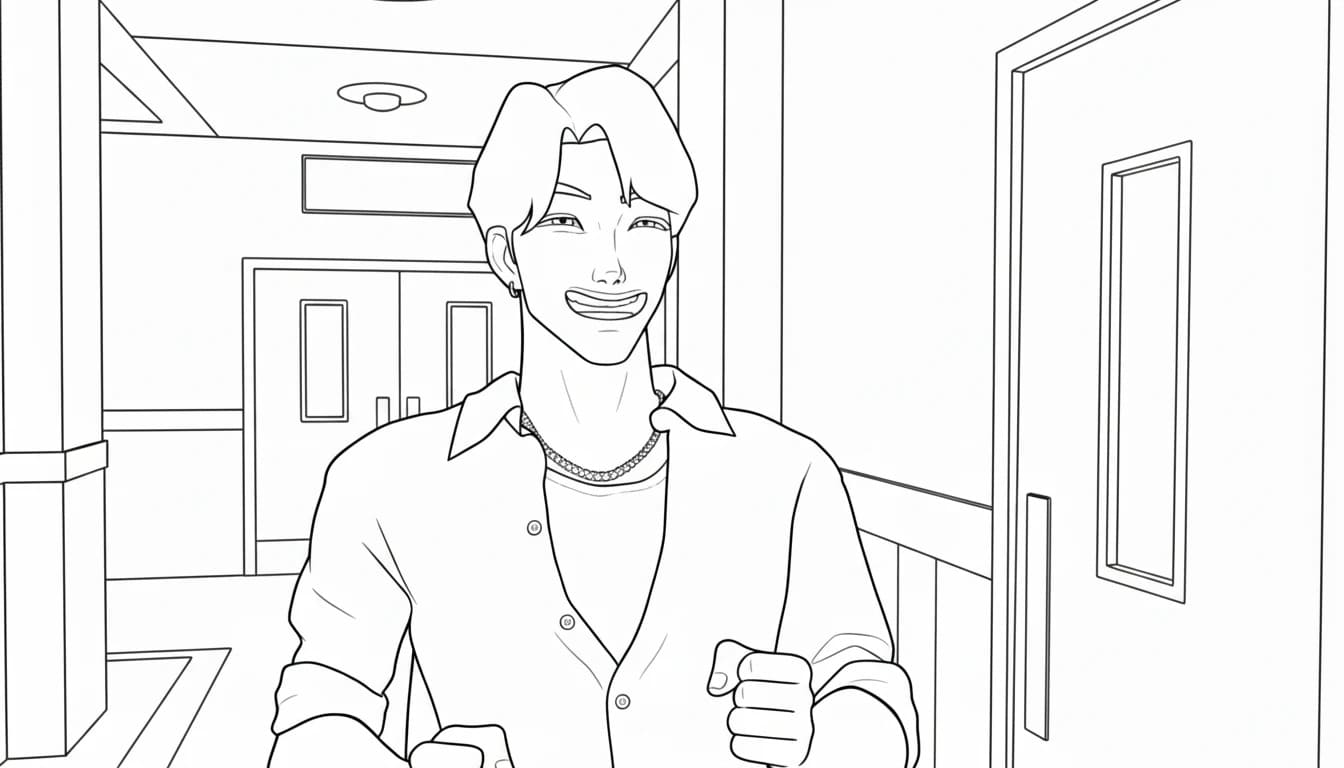 Fise de colorat cu Desenează Saja Boy imprimabil gratuit bazic