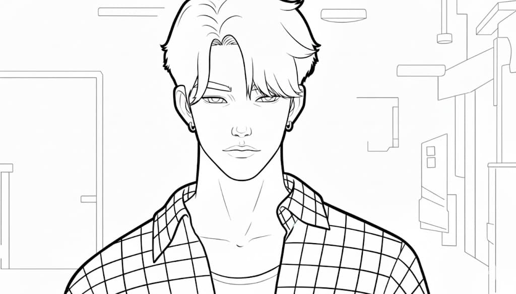 Fise de colorat cu Desenează Saja Boy imprimabil gratuit