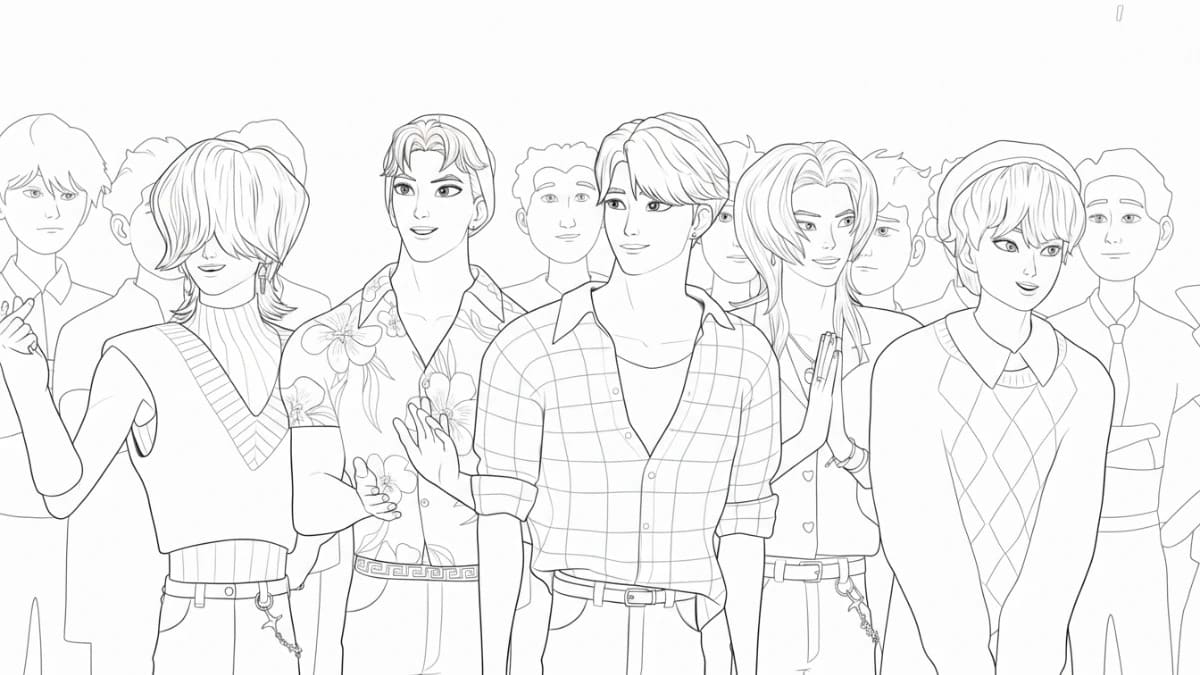 Fise de colorat cu Desenează Saja Boy imprimabil uşor