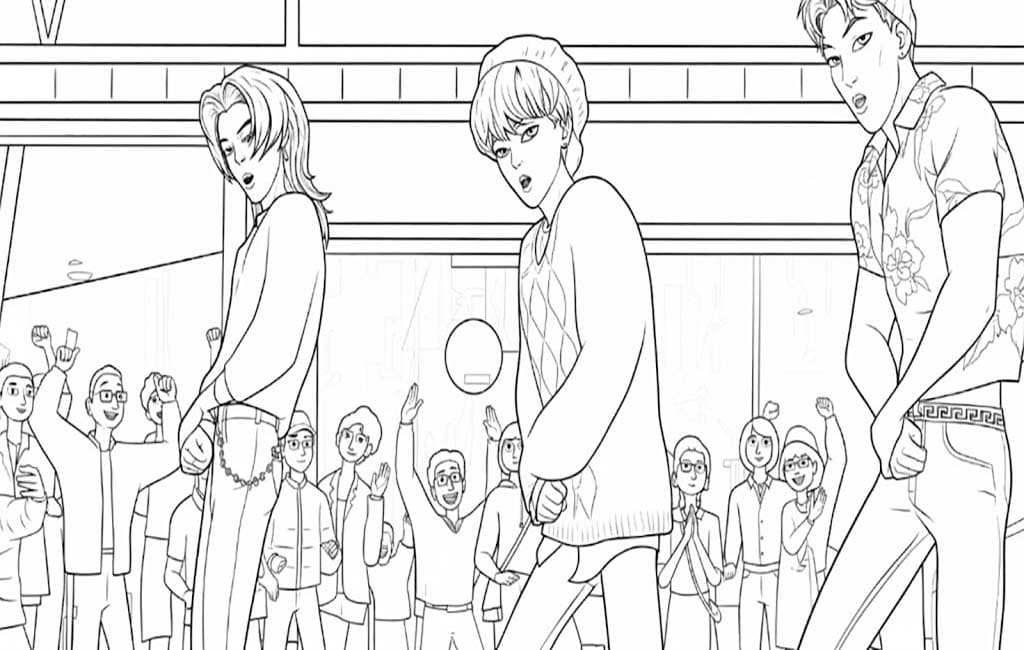 Fise de colorat cu Desenează Saja Boy pentru copii