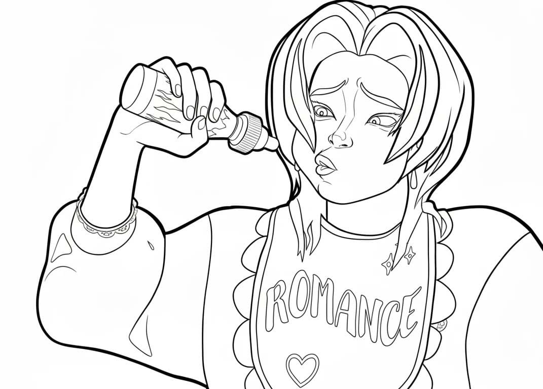 Fise de colorat cu Desenează Saja Boy simplu la copii