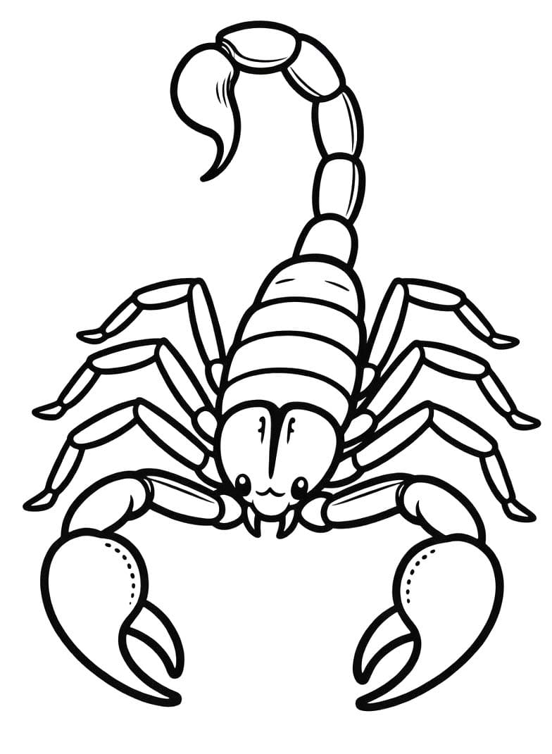 Fise de colorat cu Desenează Scorpion imprimabil bazic