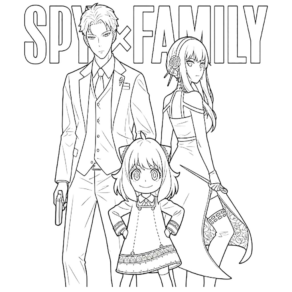 Planse de colorat cu Spy x Family