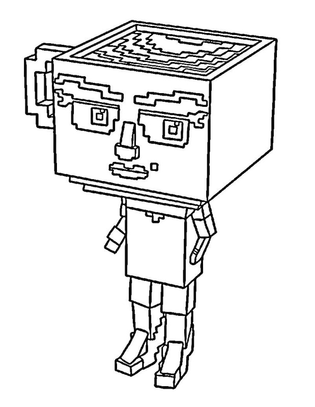 Fise de colorat cu Desenează Steal A Brainrot bazic la copii